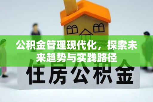 新昌公积金管理现代化，探索未来趋势与实践路径
