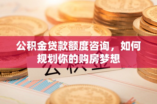 新昌公积金贷款额度咨询，如何规划你的购房梦想