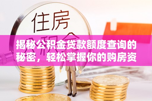 新昌揭秘公积金贷款额度查询的秘密，轻松掌握你的购房资金