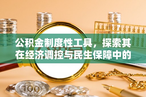 新昌公积金制度性工具，探索其在经济调控与民生保障中的重要作用
